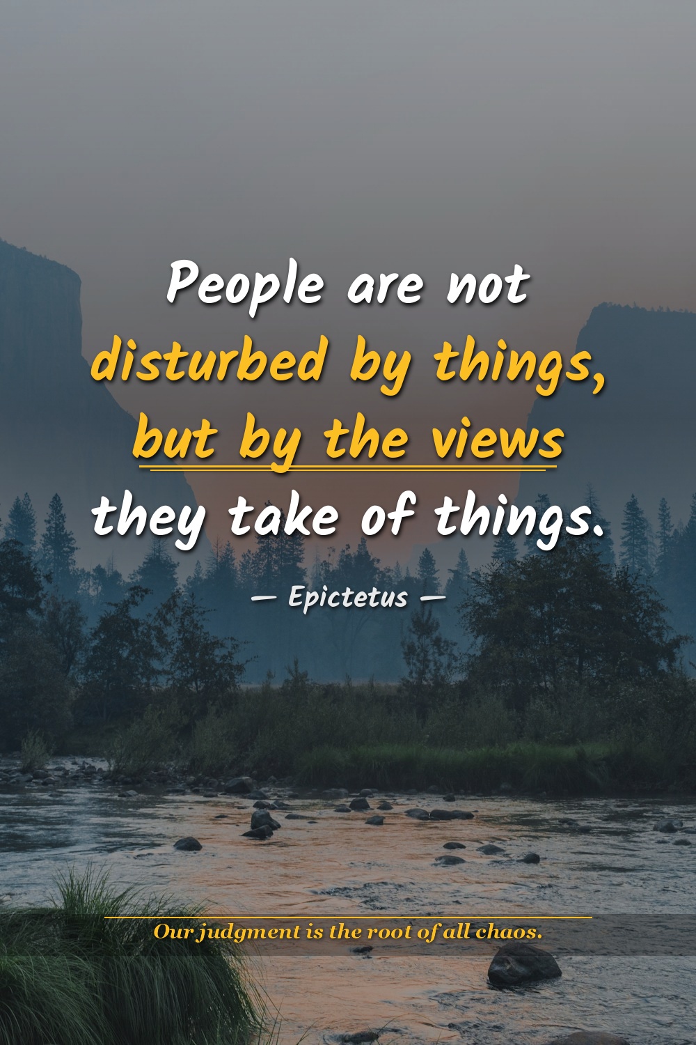Epictetus philosophy quote card on controlling anger and impatience